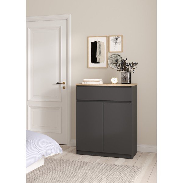 Comodă gri închis 80x100x40 cm Naia – Tvilum-image-1