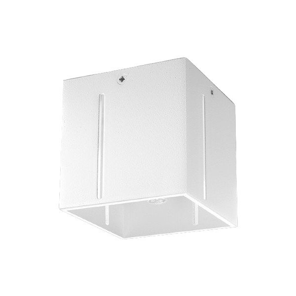Plafonieră albă cu abajur din metal 10x10 cm Pax – Sollux