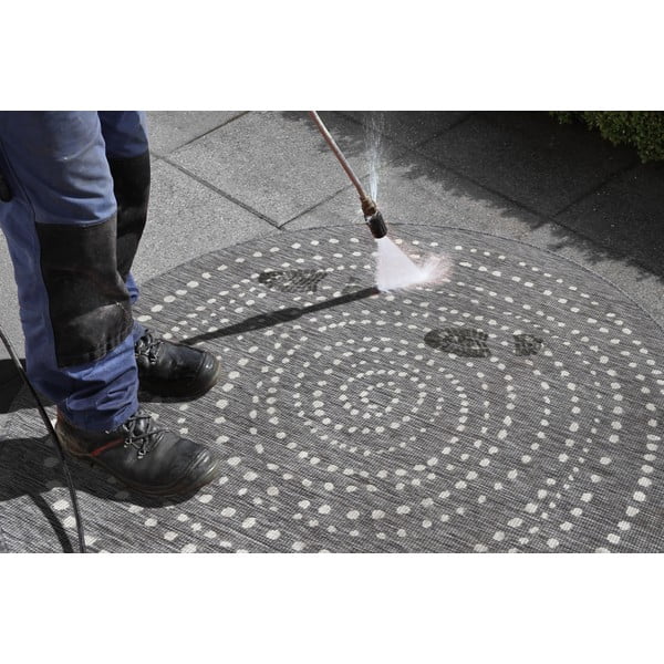 Covor adecvat pentru exterior NORTHRUGS Bali, Ø 200 cm, gri-image-1