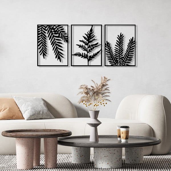 Decorațiuni de perete 3 buc. din metal 118x50 cm Yakomo – Wallity-image-1