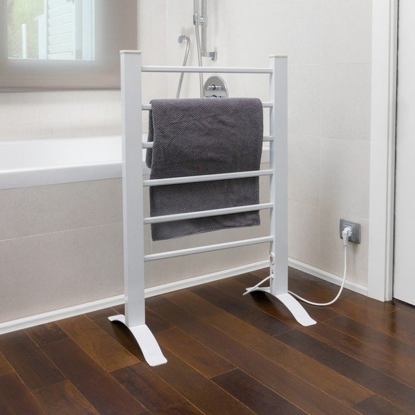 Suport electric pentru prosoape InnovaGoods Towel Rail, alb-image-1