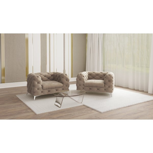 Fotoliu grej cu tapițerie din catifea Chelsea – Ropez-image-1