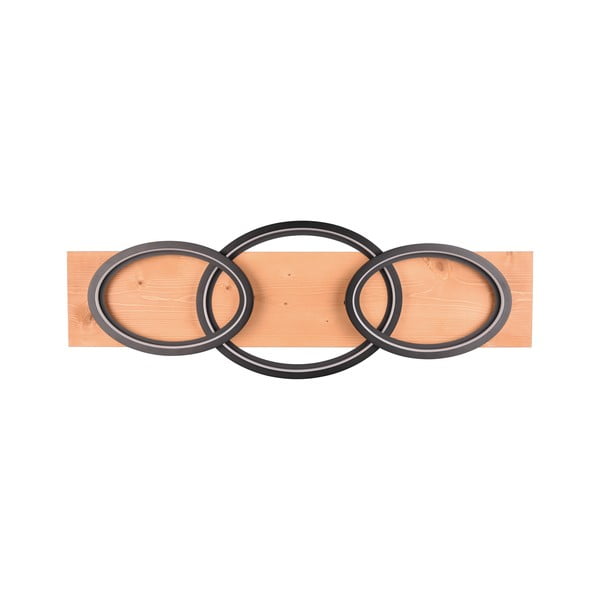 Plafonieră neagră-maro LED cu intensitate reglabilă 33x97 cm Barca – Trio-image-2