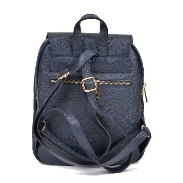 Rucsac din piele Sofia Cardoni Fausto, albastru-image-3