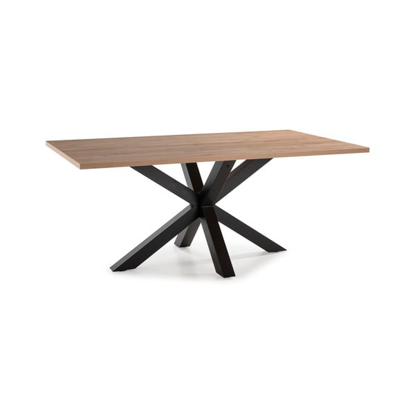 Masă de dining cu blat cu aspect de lemn de stejar 100x180 cm Comba – Marckeric-image-2