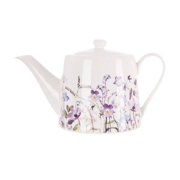 Ceainic alb-mov din porțelan 1 l Louka – Orion-image-3