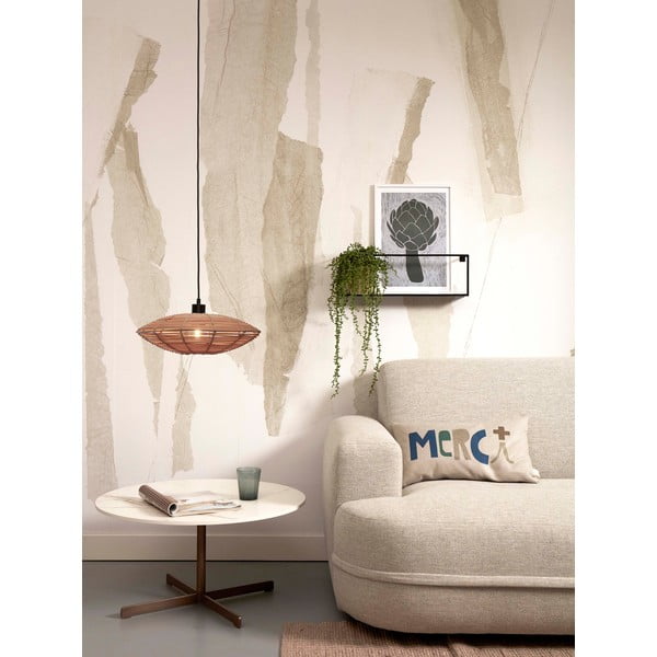 Lustră în culoare naturală cu abajur din ratan ø 40 cm Tanami – Good&Mojo-image-4