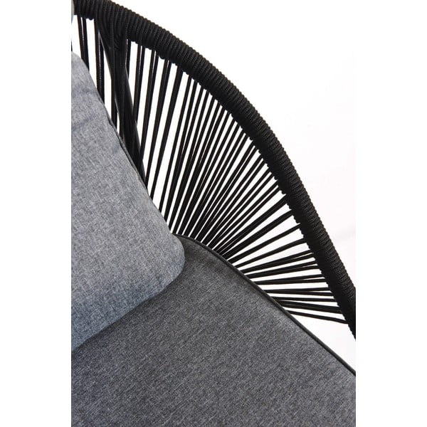 Canapea de grădină cu 3 locuri Bonami Selection North, negru-image-3