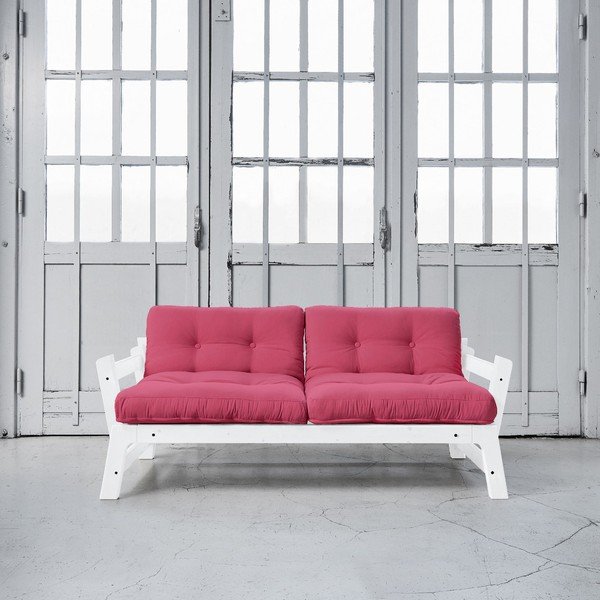  Canapea extensibilă Karup Step White/Magenta-image-1