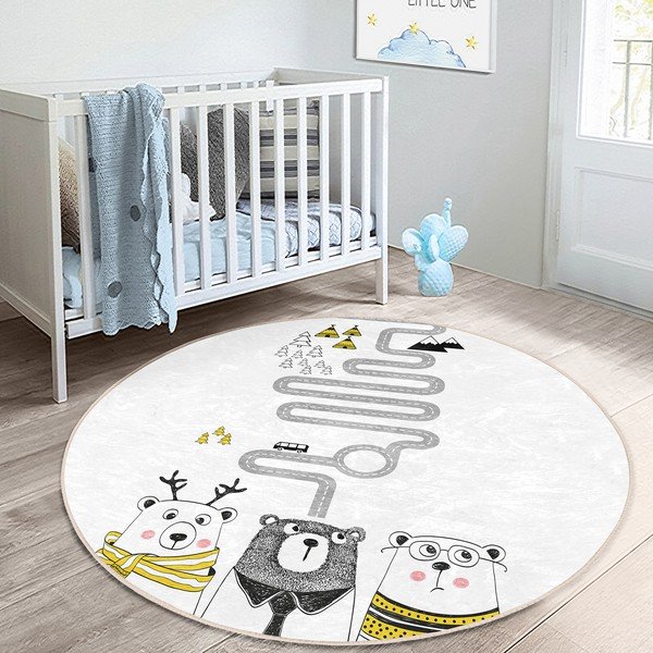 Covor pentru copii alb ø 100 cm Comfort – Mila Home-image-2