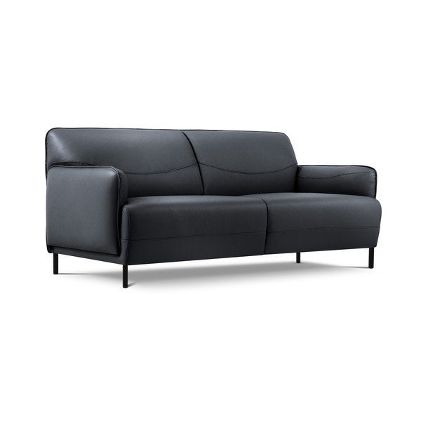 Canapea din piele Windsor & Co Sofas Neso, 175 x 90 cm, albastru-image-2