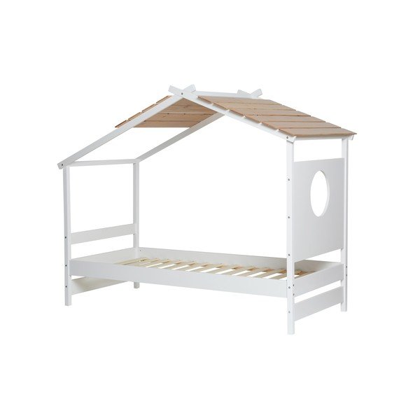 Pat pentru copii Marckeric Nayah, 90 x 190 cm, alb alb-image-3