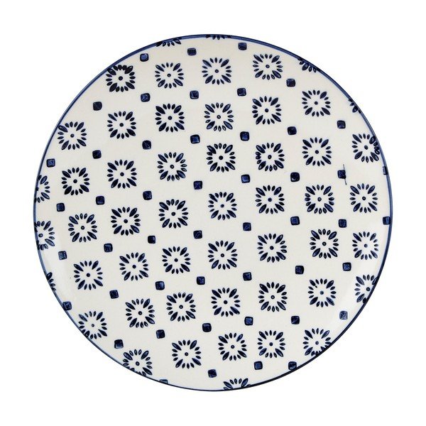 Set 4 farfurii Villa Collection, albastru - alb-image-2