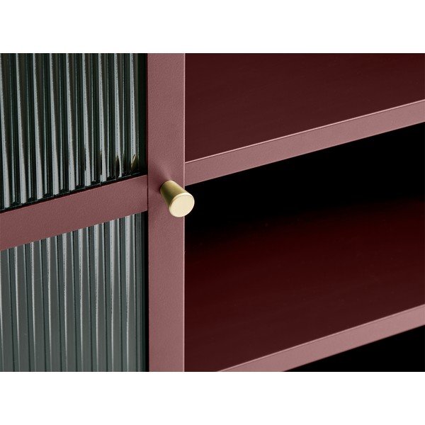 Vitrină roșie din metal 111x140 cm Bronco – Unique Furniture-image-1