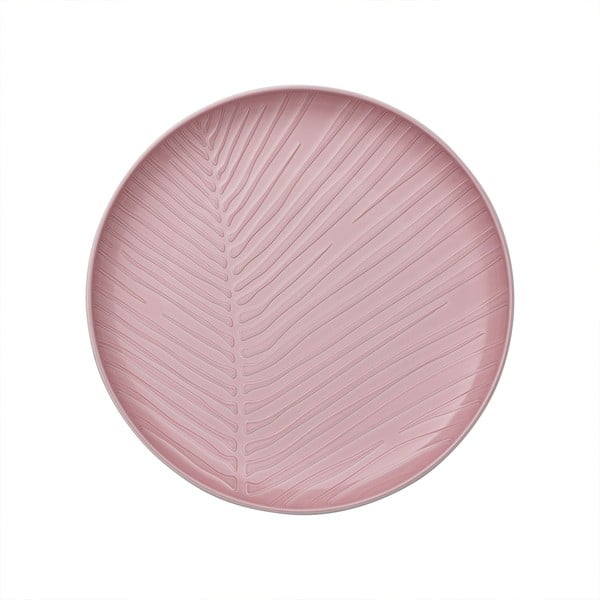 Farfurie din porțelan Villeroy & Boch Leaf, ⌀ 24 cm, alb-roz