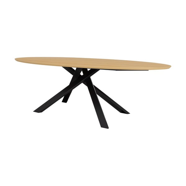 Masă de dining cu blat cu aspect de lemn de stejar 120x240 cm Cox – Tenzo-image-3