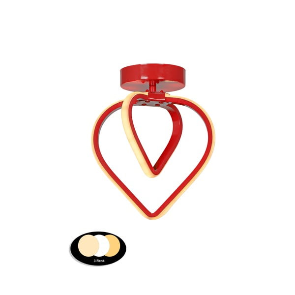 Plafonieră roșie LED din metal Sevinc – Squid Lighting-image-2