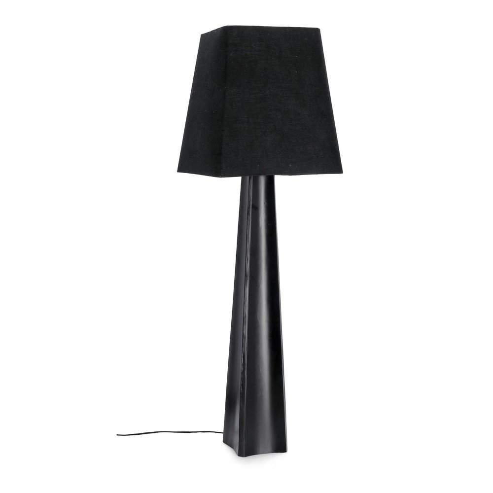 Lampadar negru cu abajur textil (înălțime 151 cm) Tripura – Bizzotto