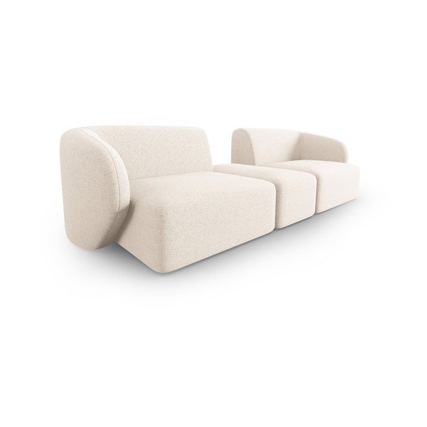Canapea bej cu tapițerie din chenille 246 cm Paolo – Milo Casa-image-2