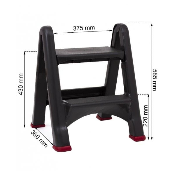 Scară neagră Curver, înălțime 63 cm-image-1