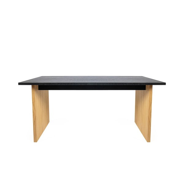 Masă de dining cu blat cu aspect de lemn de stejar 90x160 cm Stripe – Woodman-image-2