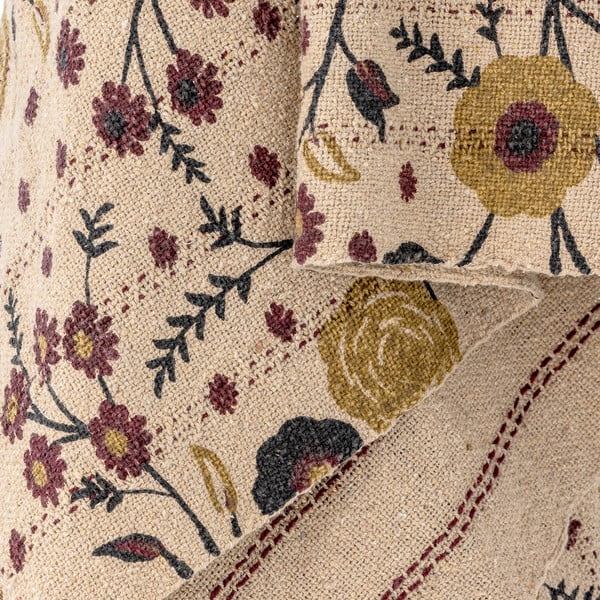 Pătură maro din bumbac reciclat 130x160 cm Eydis – Bloomingville-image-3