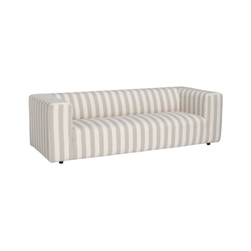 Canapea bej/crem cu tapițerie din chenille 220 cm Lisa – Ellos Home