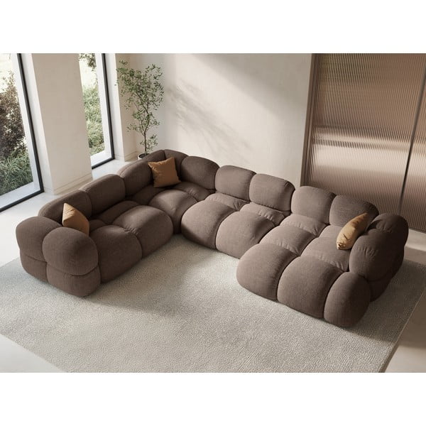 Colțar maro (cu colț pe partea stângă/în formă de "U") Loretto – Cosmopolitan Design-image-1