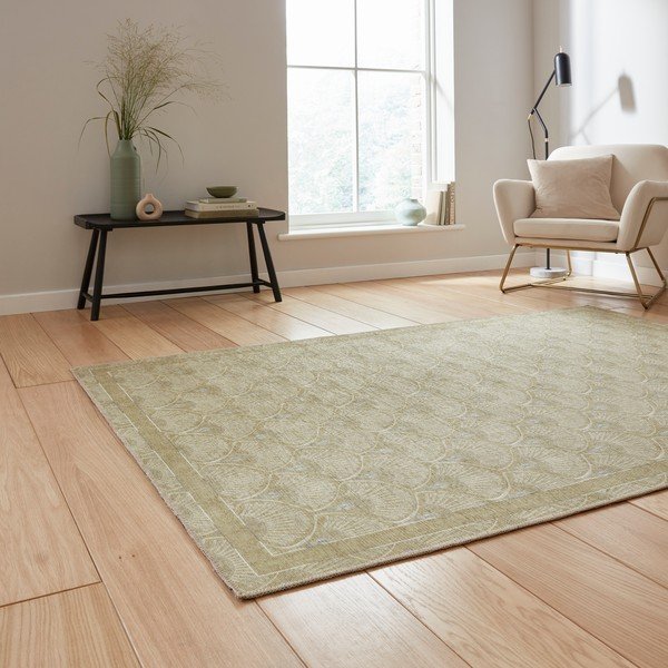 Covor verde deschis lavabil 152x230 cm Deco Peacock – Catherine Lansfield-image-1