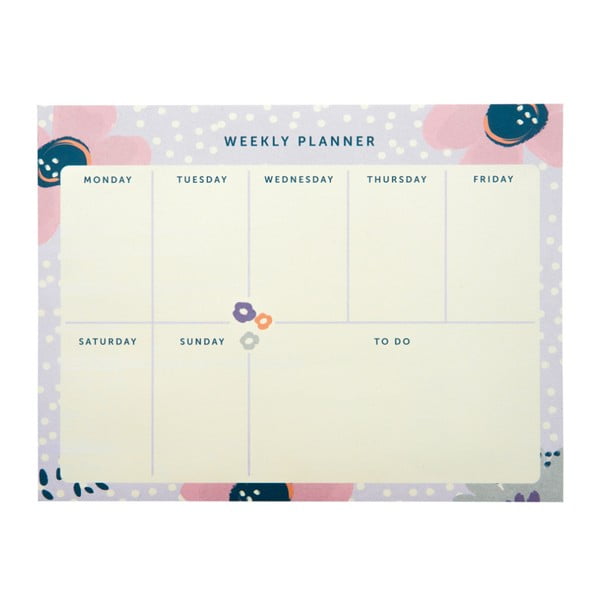 Planificator săptămânal Busy B Planner Pretty/Floral, 60 pag.