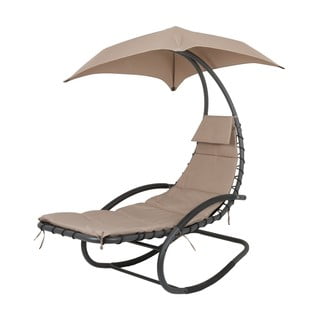 Fotoliu de grădină bej din metal/din plastic Dalida - Garden Pleasure