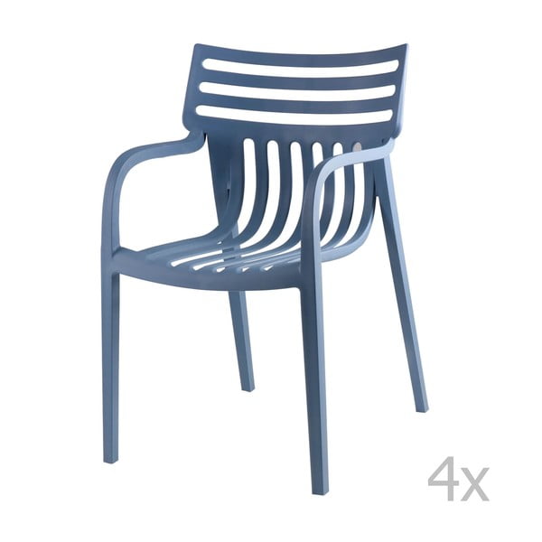 Set 4 scaune Sømcasa Rodie, albastru