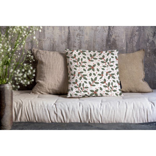 Față de pernă 45x45 cm  cu model de Crăciun Holly – Butter Kings-image-1