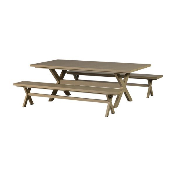 Bancă de grădină verde din metal Delta – Exotan