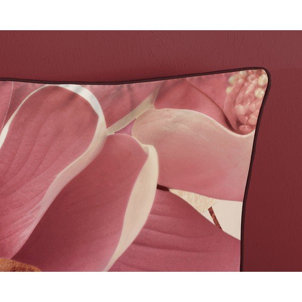 Lenjerie de pat roz-bej din bumbac satinat pentru pat de o persoană, extinsă 140x220 cm Chaja – Descanso-image-3