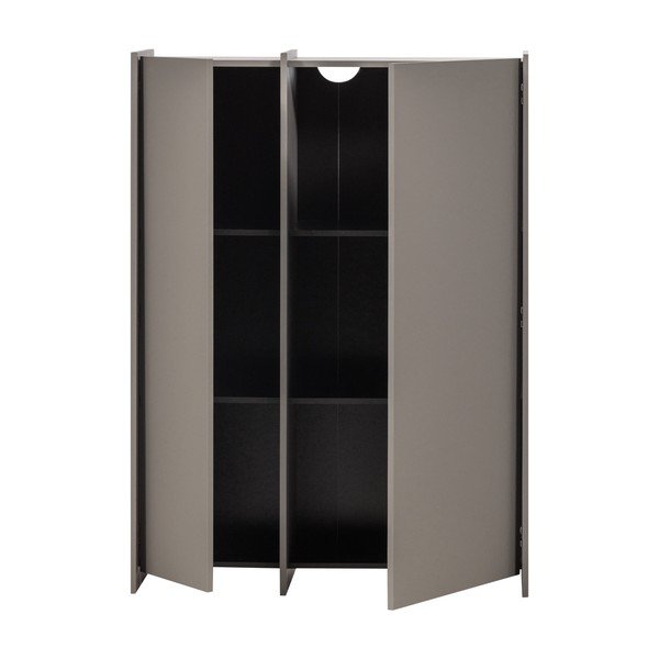 Dulap gri cu aspect de lemn de frasin 102x140x44 cm Brock – WOOOD-image-2