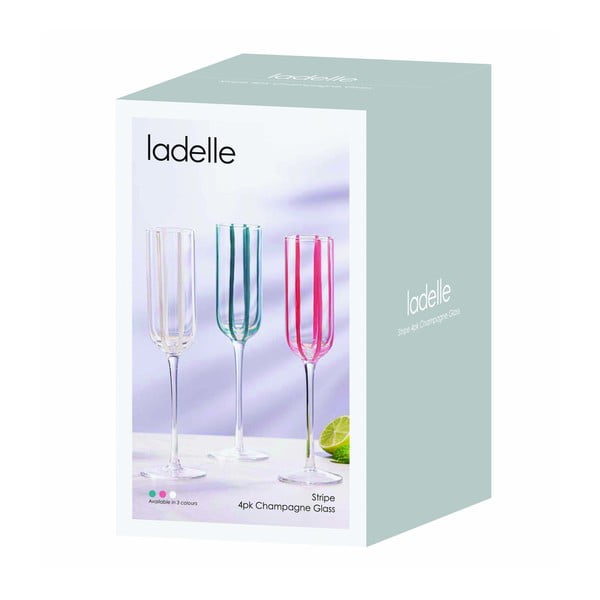 Set de pahare 4 buc. de șampanie 180 ml Stripe – Ladelle-image-3
