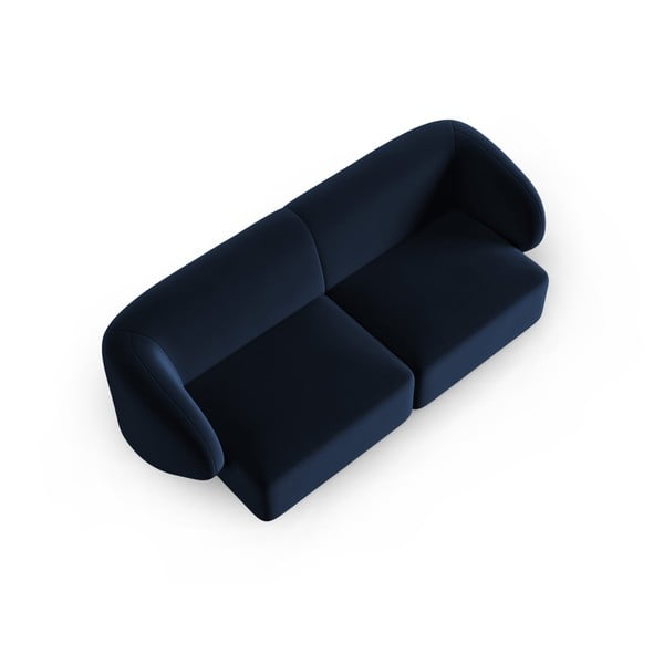 Canapea albastră cu tapițerie din catifea 188 cm Paolo – Milo Casa-image-1
