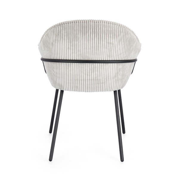 Scaun de living gri deschis cu cotiere tapițat Cassidy – Bizzotto-image-4