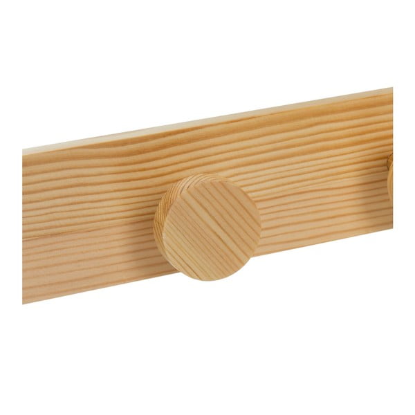 Cuier de perete în culoare naturală din lemn de pin 40 cm Anillos – Casa Selección-image-2