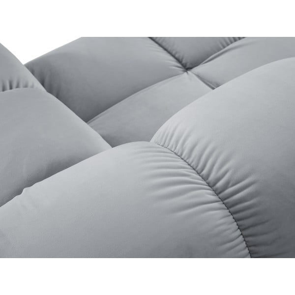 Canapea albastru-deschis cu tapițerie din catifea 282 cm Bellis – Micadoni Home-image-1