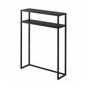 Masă consolă neagră din metal 18x60 cm Tower – YAMAZAKI