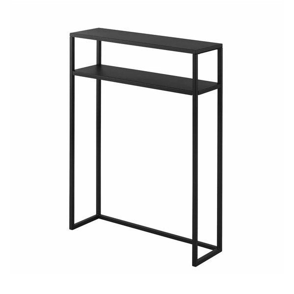 Masă consolă neagră din metal 18x60 cm Tower – YAMAZAKI