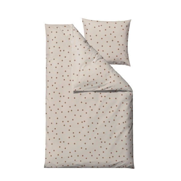 Lenjerie de pat maro din bumbac satinat pentru pat de o persoană 140x200 cm Solaris – Södahl