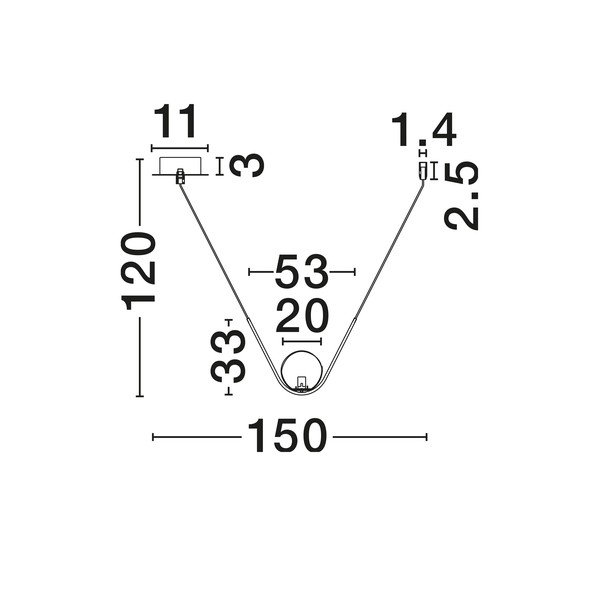 Lustră albă/alămie din metal cu abajur din sticlă Vitton – Nova Luce-image-2