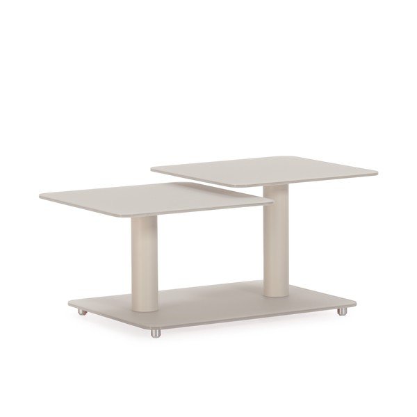 Măsuță de cafea crem din sticlă 54x115 cm Elvi – Marckeric