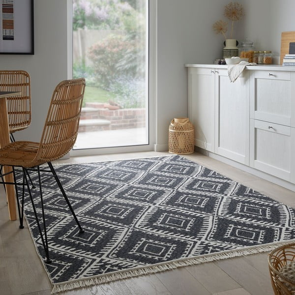 Covor negru-alb 120x170 cm Alix – Flair Rugs-image-1