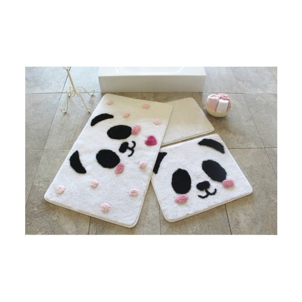 Set 3 covorașe de baie Confetti Bathmats Panda