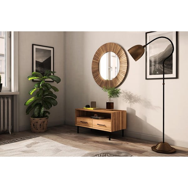 Comodă TV din lemn de stejar 90x50 cm Abies – The Beds-image-4