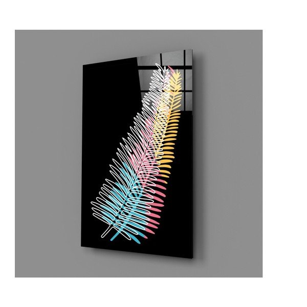 Tablou din sticlă Insigne Colored Fern, 46 x 72 cm-image-2